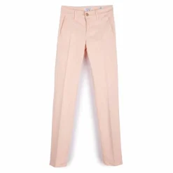HAPPY Pantalon en toile droit Femme ORANGE CLAIR Discount