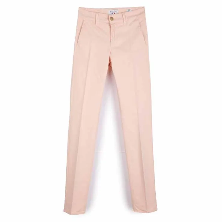 HAPPY Pantalon en toile droit Femme ORANGE CLAIR Discount
