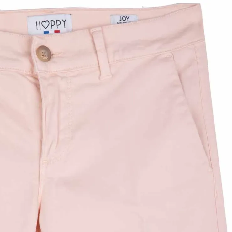 HAPPY Pantalon en toile droit Femme ORANGE CLAIR Discount