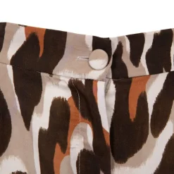 IMPERIAL Pantalon fluide imprimé animal Femme MARRON Outlet