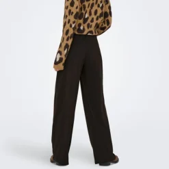 JDY Pantalon geggo fluide élastique Femme MARRON FONCE