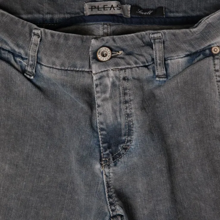 PLEASE Pantalon avec ourlets effet destroy Femme GRIS Best