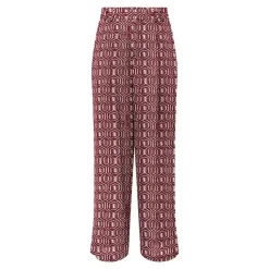ONLY Pantalon jambes larges imprimé graphique Femme BORDEAUX Discount