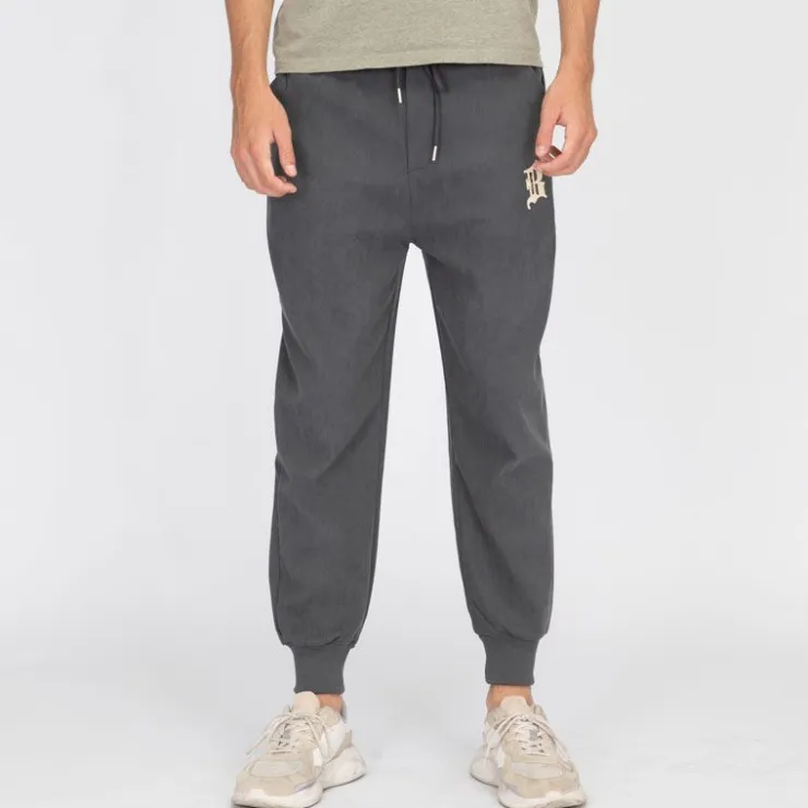 BURTON OF LONDON Pantalon jogging velours zakaria Homme GRIS Outlet