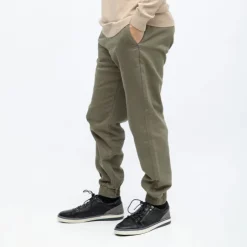 DEELUXE 74 Pantalon joris coton avec cordon aux chevilles Homme KAKI Online