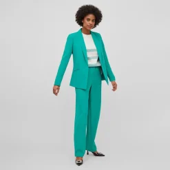 VILA Pantalon large à pinces vikamma noos alhambra Femme VERT Hot