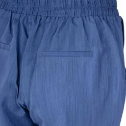 ROSE Pantalon élastique fluide avec poches arrières Femme BLEU Hot