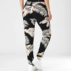 VERO MODA Pantalon léger imprimé plantes Femme NOIR Outlet