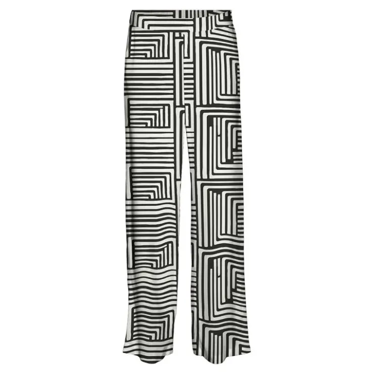 VERO MODA Pantalon léger regular à motif graphique Femme NOIR Online