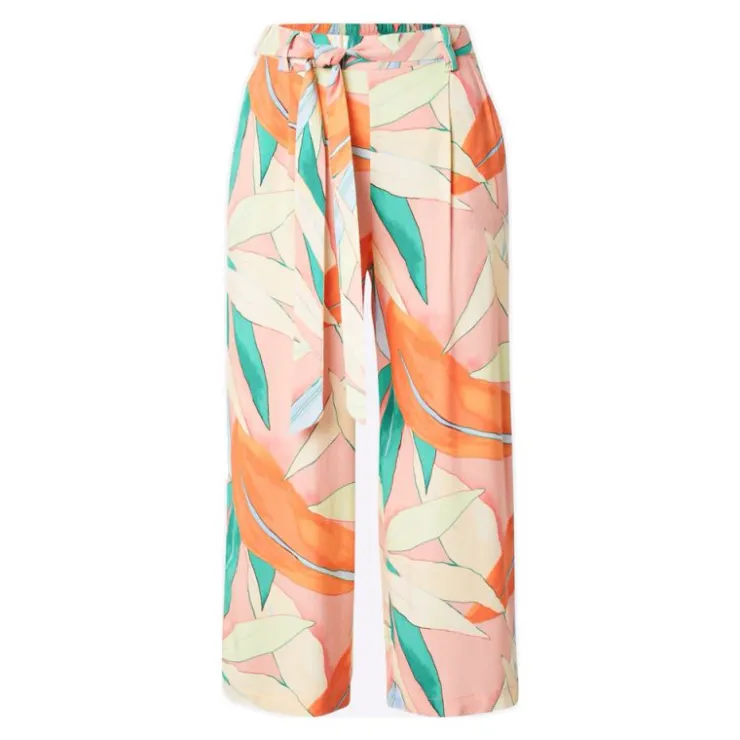 ONLY Pantalon life palazzo coral cloud imprimé feuilles Femme MULTICOLORE Online