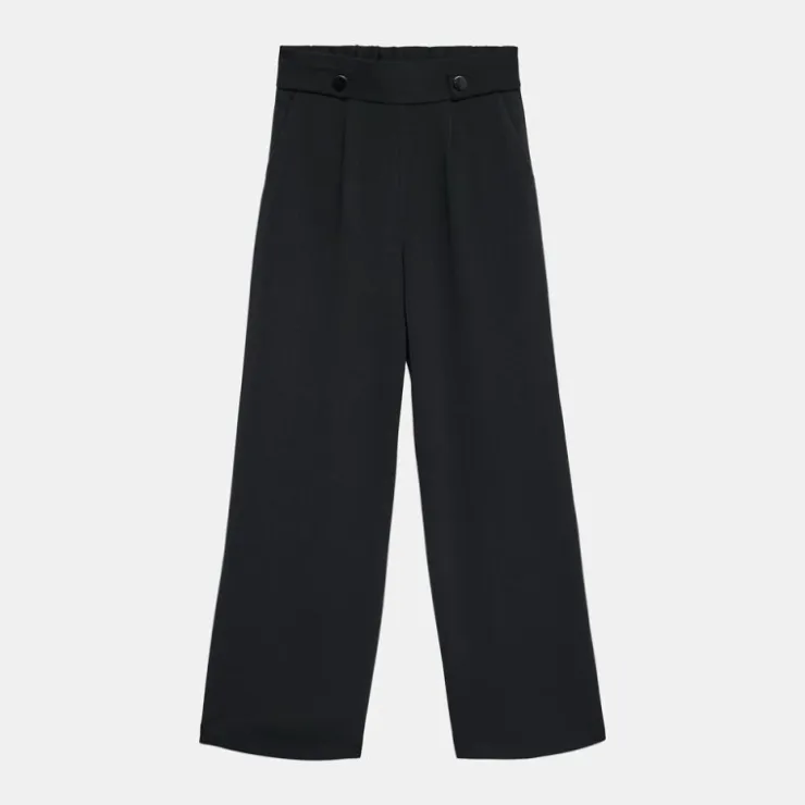 VERO MODA Pantalon loose fit élastique May Femme NOIR Clearance