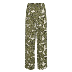VILA Pantalon Mara imprimé à fleurs taille élastique Femme KAKI Discount