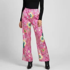 HOLLY AND JOEY Pantalon mila imprimé animal et fleurs Femme ROSE Online