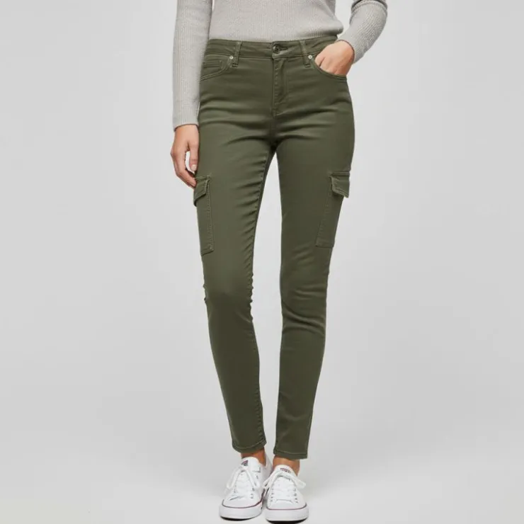 ONLY Pantalon Mobyli cargo slim coton Femme KAKI Clearance