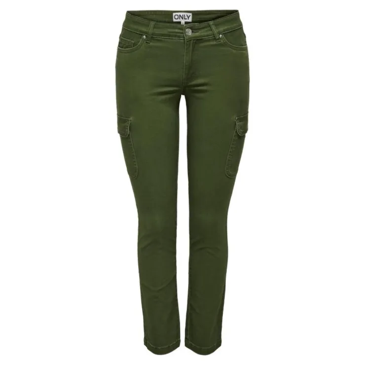 ONLY Pantalon Mobyli cargo slim coton Femme KAKI Clearance