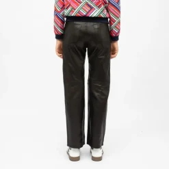 LA PETITE ETOILE Pantalon cuir zephyr regular Femme NOIR