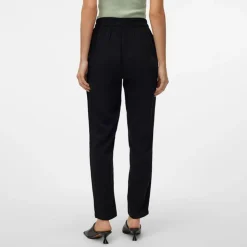 VERO MODA Pantalon droit avec cordon de serrage Femme NOIR New