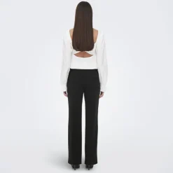 ONLY Pantalon large Femme NOIR