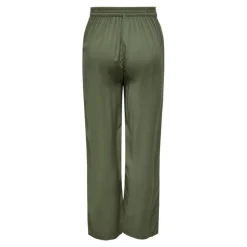 ONLY Pantalon palazzo avec ceinture noir Femme KAKI Sale