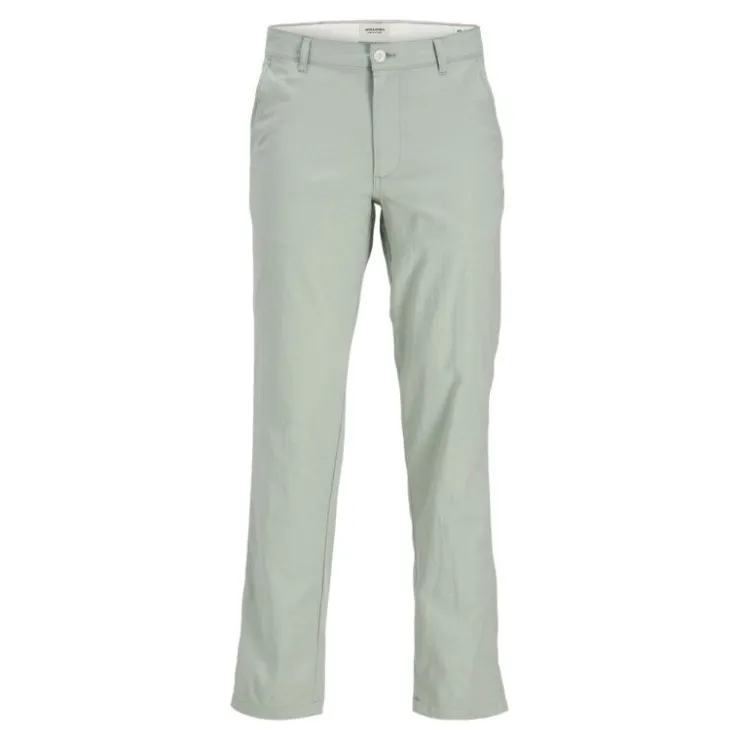 JACK & JONES Pantalon palma chino carotte coton et lin Homme VERT CLAIR Sale