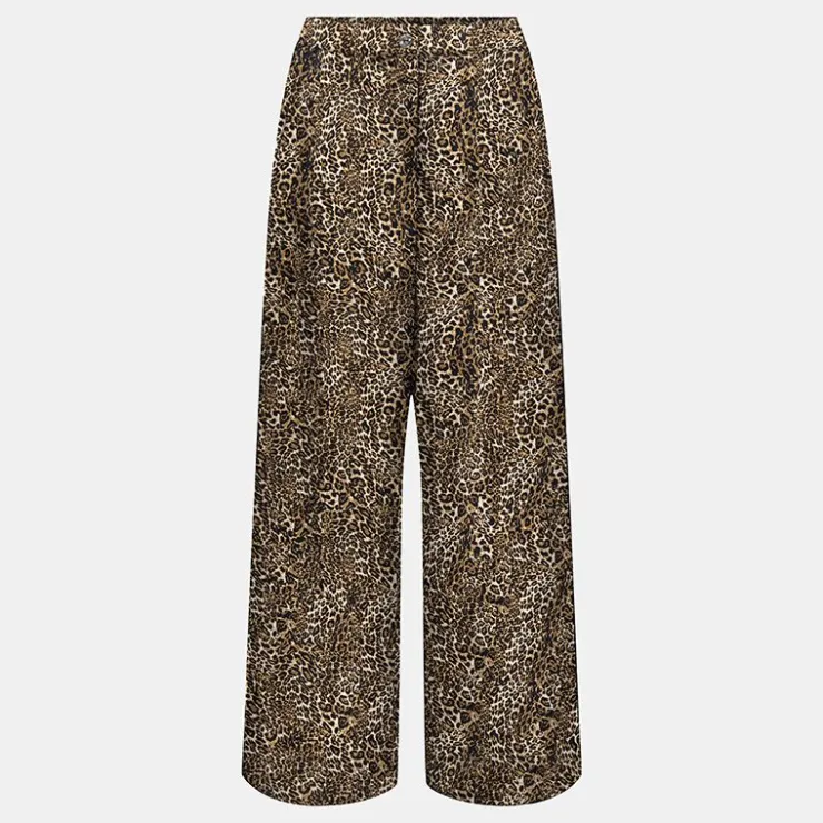 ONLY Pantalon regular nova motif léopard sierra Femme MARRON