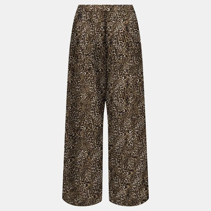 ONLY Pantalon regular nova motif léopard sierra Femme MARRON