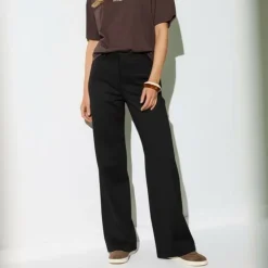 ONLY Pantalon regular nova motif léopard sierra Femme NOIR Discount