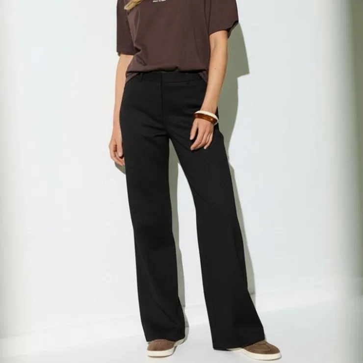 ONLY Pantalon regular nova motif léopard sierra Femme NOIR Discount