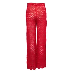 LA PETITE ETOILE Pantalon pepina brodé regular Femme ROUGE Discount