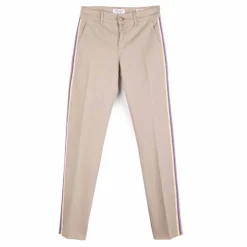 HAPPY Pantalon slim brodé fantaisie Femme BEIGE Discount