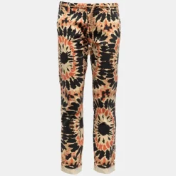 PLEASE Pantalon taille basse imprimé wwodstock avec ceinture en corde Femme MULTICOLORE Sale