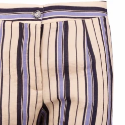 BEST MOUNTAIN Pantalon taille haute large à rayures Femme BEIGE New