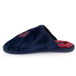 US POLO Pantoufles en fausse fourrure avec grand logo brodé Homme BLEU FONCE Best