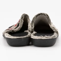 BONADONA Pantoufles es effet moutonné drapeau londonien Homme GRIS Clearance