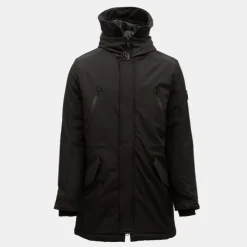 PARAGOOSE Parka à capuche baryo logo écusson holographique Homme NOIR Sale
