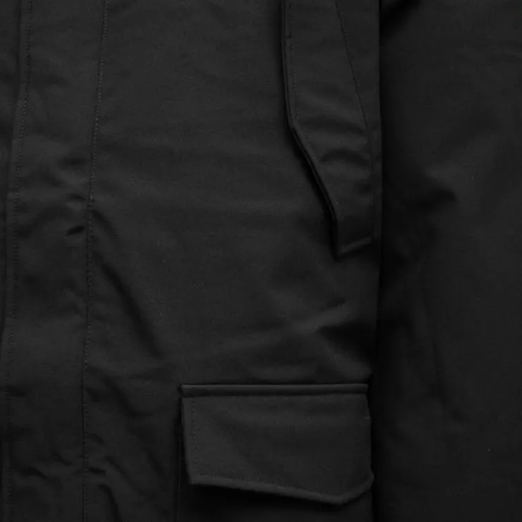 PARAGOOSE Parka à capuche col montant butcher Homme NOIR Clearance