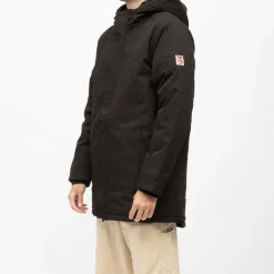 COMPAGNIE DE CALIFORNIE Parka cal courte à capuche logo relief Homme NOIR Outlet
