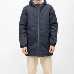 COMPAGNIE DE CALIFORNIE Parka lisse zippé capuche intérieur polaire Homme BLEU FONCE Online