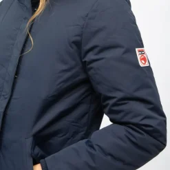 COMPAGNIE DE CALIFORNIE Parka noire beverly avec capuche fausse fourrure beige Femme BLEU FONCE Hot