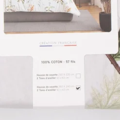 PASSION D ELLY Parure de lit clarisse 240x260 Mixte GRIS CLAIR Outlet