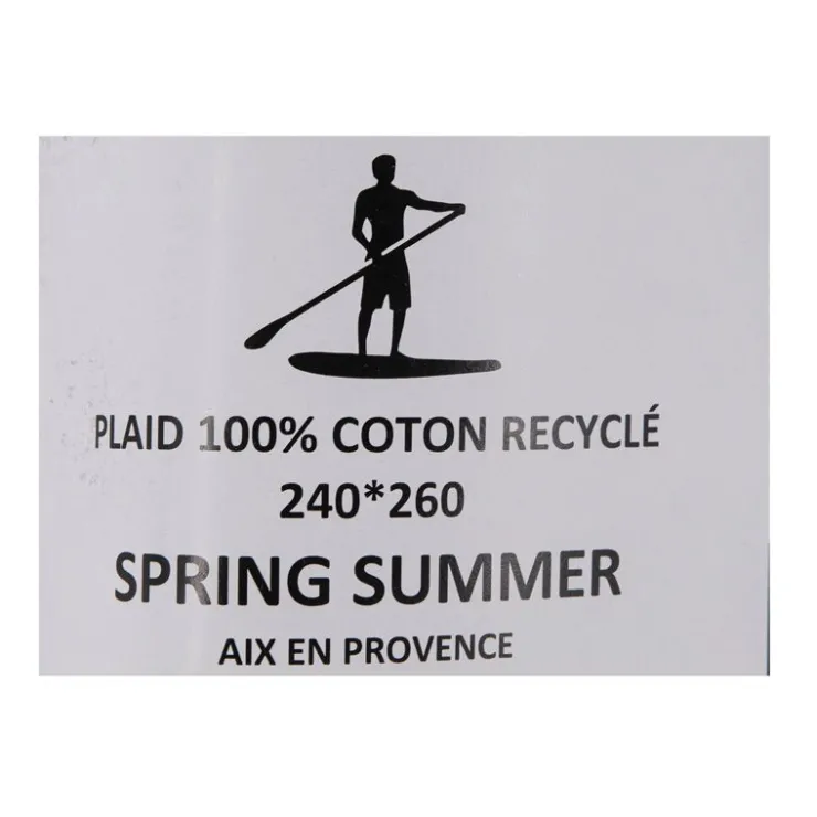 SPRING SUMMER Plaid 240x260cm Mixte Noir JAUNE Clearance