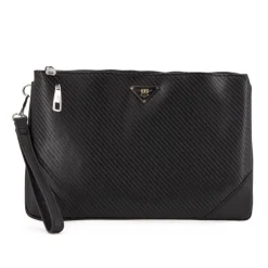 BILL TORNADE Pochette texturée poignet carbone 30x20x2cm Homme NOIR Hot