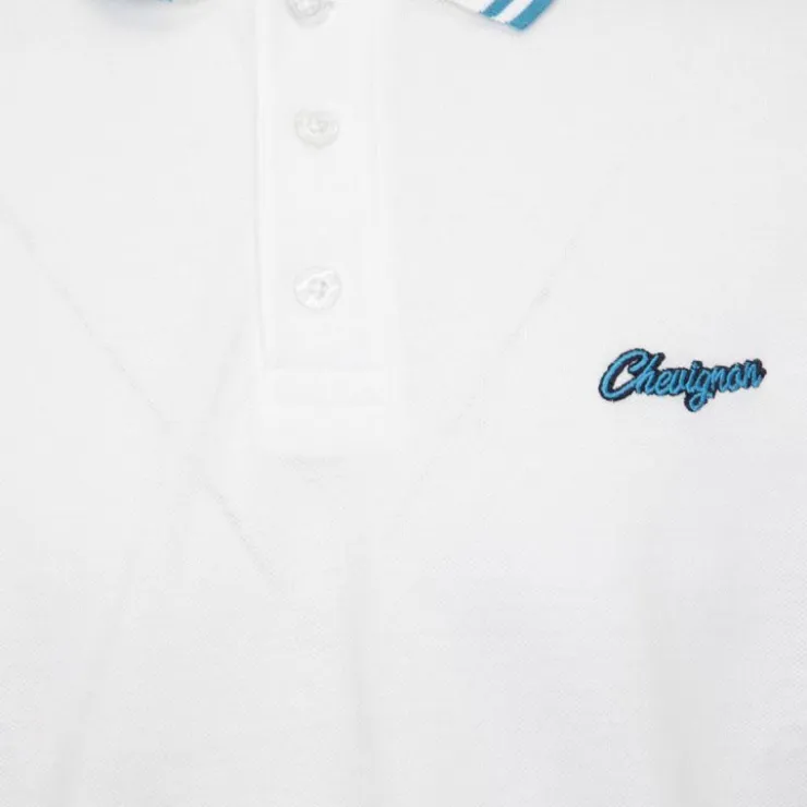 CHEVIGNON Polo Albus coton avec liserés colorés Homme BLANC Best