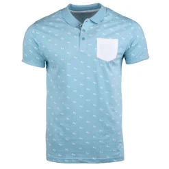 BLAGGIO Polo avec poche à motif palesto Homme BLEU CLAIR Discount