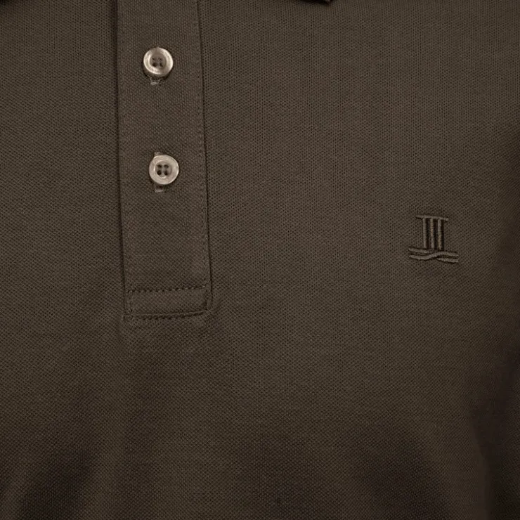 TORRENTE Polo classique uni en coton homme Homme KAKI New