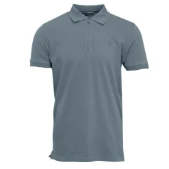 TORRENTE Polo classique zippé manches courtes Homme BLEU PETROLE Discount