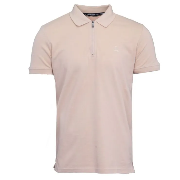 TORRENTE Polo classique zippé manches courtes Homme BEIGE Outlet