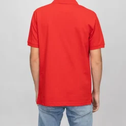 TOMMY HILFIGER Polo coton basique regular avec logo brodé Homme ROUGE