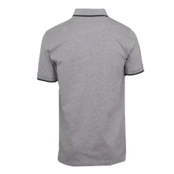 CERRUTI Polo coton chiné liseré manches logo brodé Homme GRIS Sale