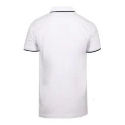 CERRUTI Polo coton chiné liseré manches logo brodé Homme BLANC Clearance